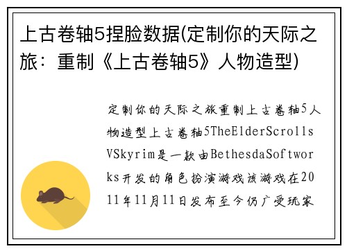 上古卷轴5捏脸数据(定制你的天际之旅：重制《上古卷轴5》人物造型)